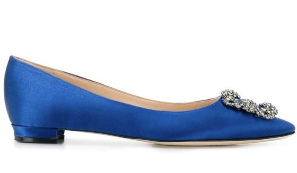 Балетки Manolo Blahnik Hangisi Синие F