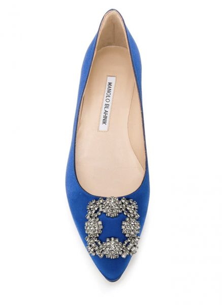 Балетки Manolo Blahnik Hangisi Синие F