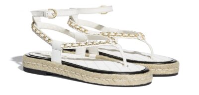Босоножки Chanel Белые F scaled