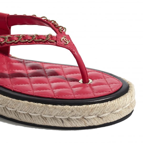 Босоножки Chanel Красные F scaled