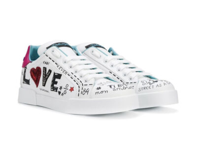 Кеды Dolcegabbana Portofino Love Graffiti Белые F