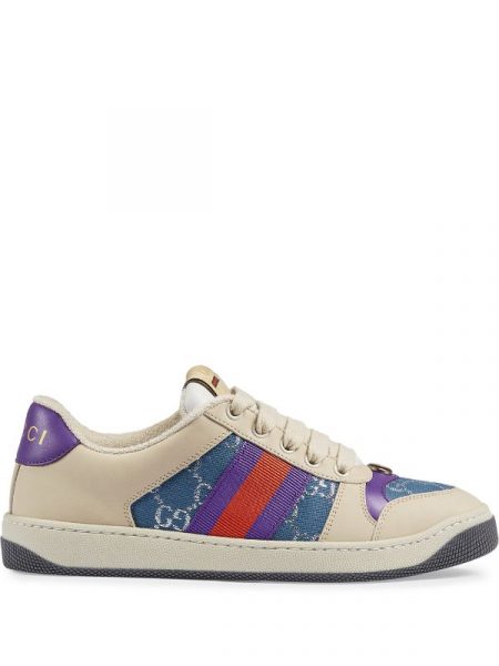 Кроссовки Gucci Screener Бежевые F