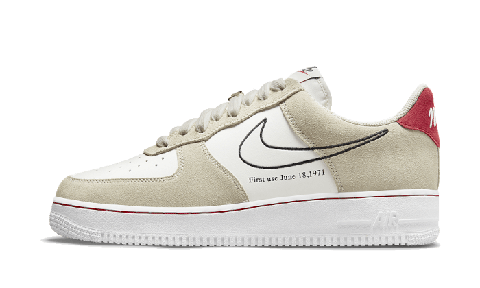 Кроссовки Nike Air Force Low First Use Light Sail Red Светло серые M
