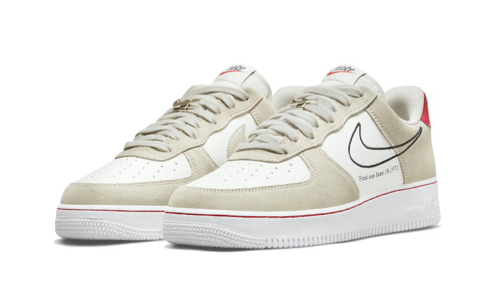 Кроссовки Nike Air Force Low First Use Light Sail Red Светло серые M