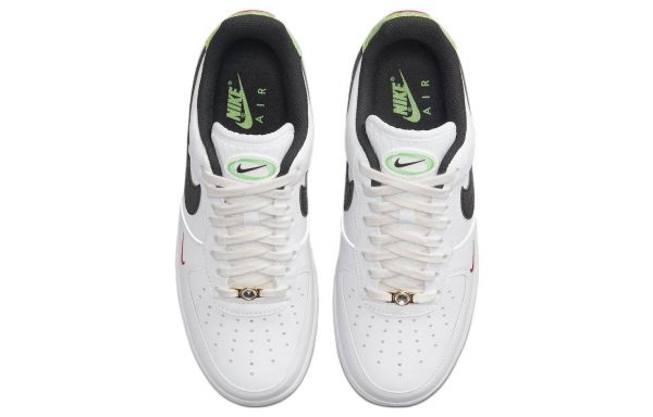 Кроссовки Nike Air Force Low Just Do It White Black Green Белые M