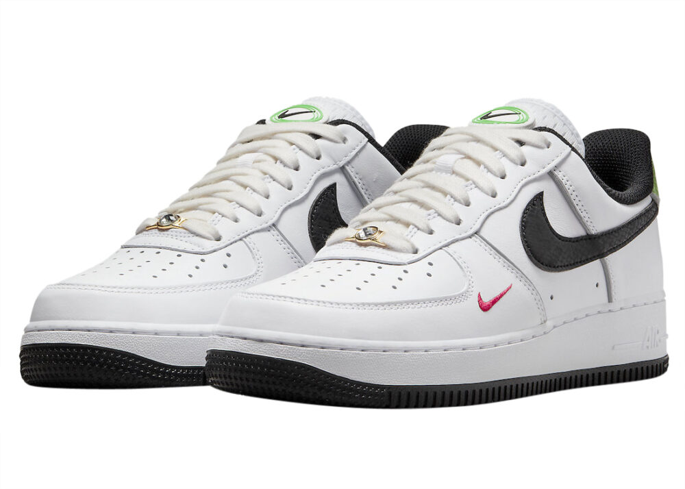 Кроссовки Nike Air Force Low Just Do It White Black Green Белые M