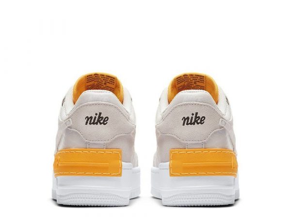 Кроссовки Nike Wmns Air Force Shadow Gray Orange Светло серые F