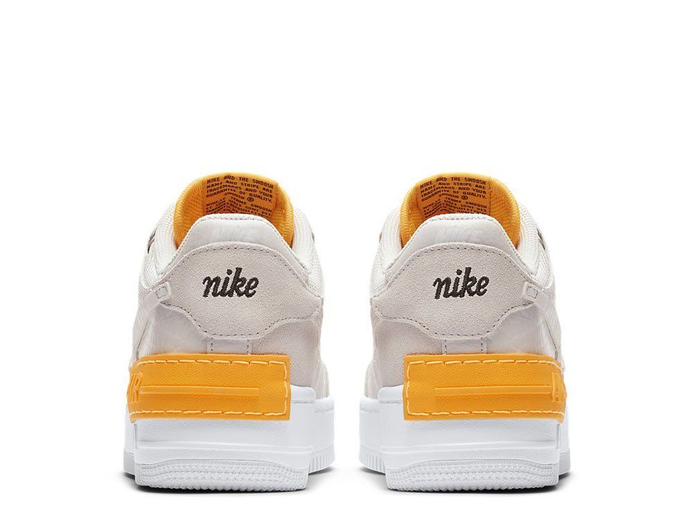 Кроссовки Nike Wmns Air Force Shadow Gray Orange Светло серые F