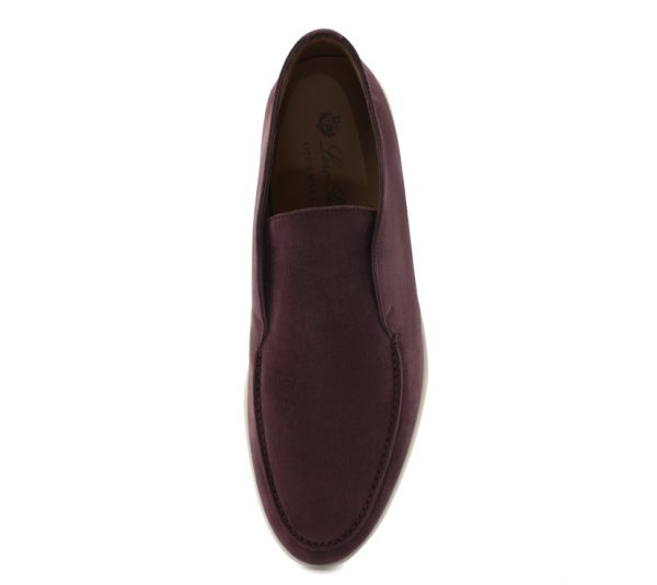 Лоферы Loro Piana Open Walk Бордовые M