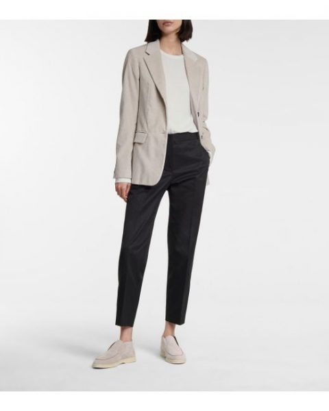 Лоферы Loro Piana Open Walk Светло серые F