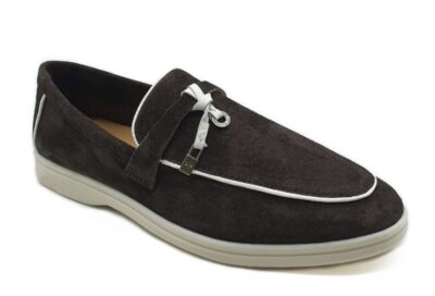 Лоферы Loro Piana Темно коричневые F