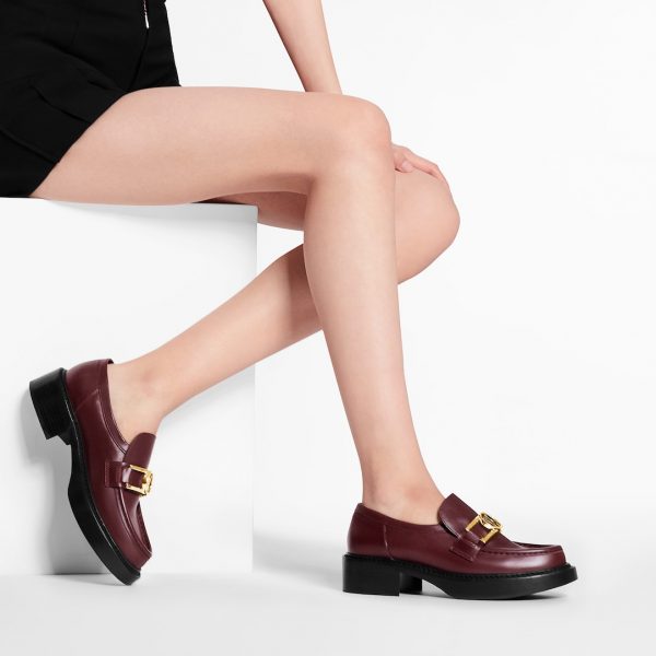 Лоферы Louis Vuitton Academy Бордовые F
