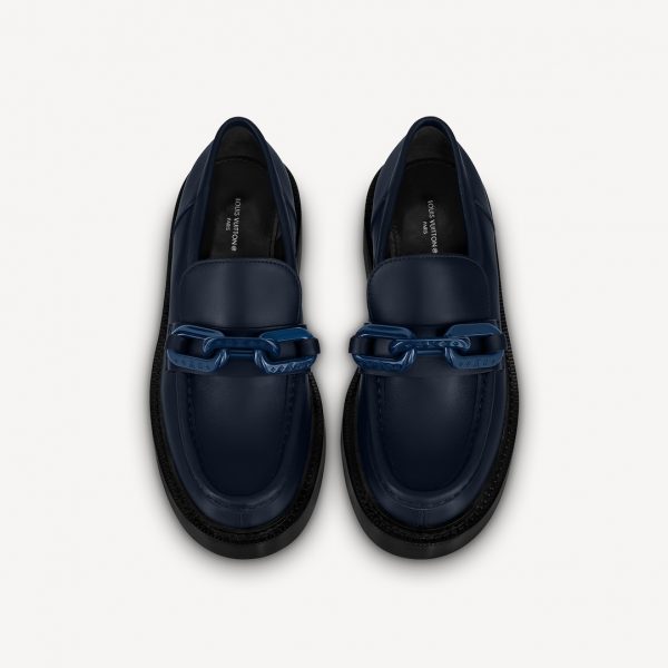 Лоферы Louis Vuitton Academy Темно синие F