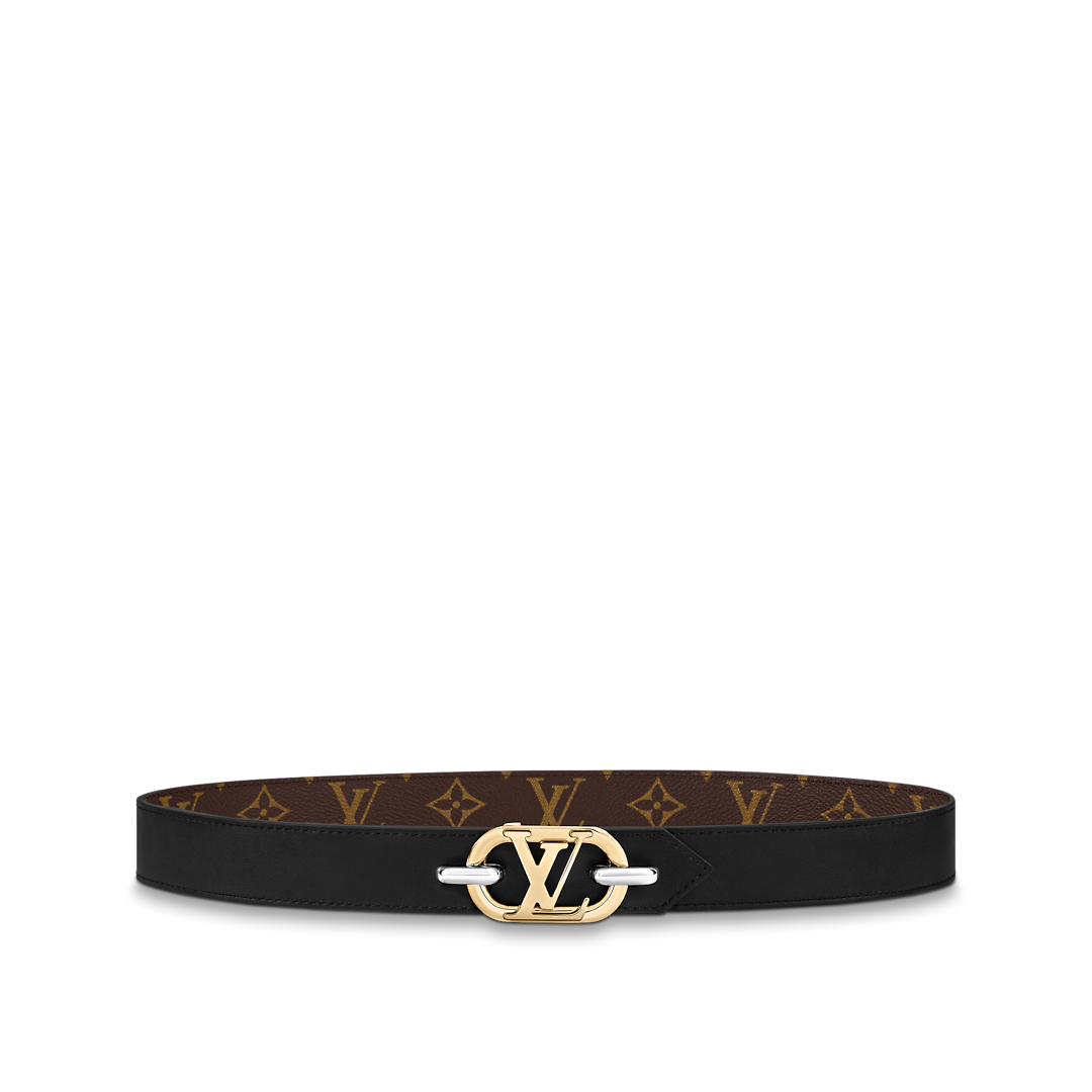 Ремень Louis Vuitton Everyday Chain Lv Темно коричневый N