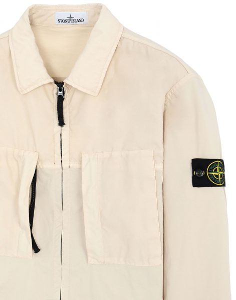 Рубашка Stone Island Mussola Gommata Кремовая M