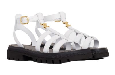 Сандали Celine Clea Triomphe Gladiator Белые F