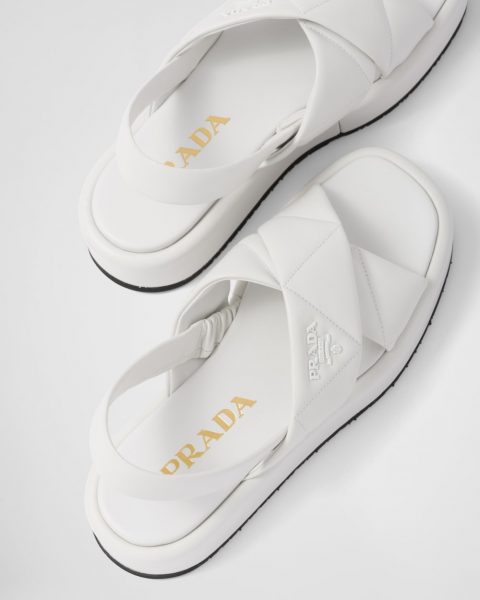 Сандали Prada Fussbett Белые F