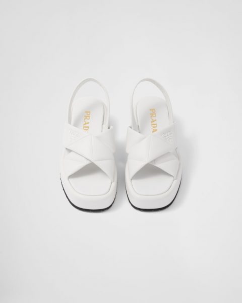 Сандали Prada Fussbett Белые F
