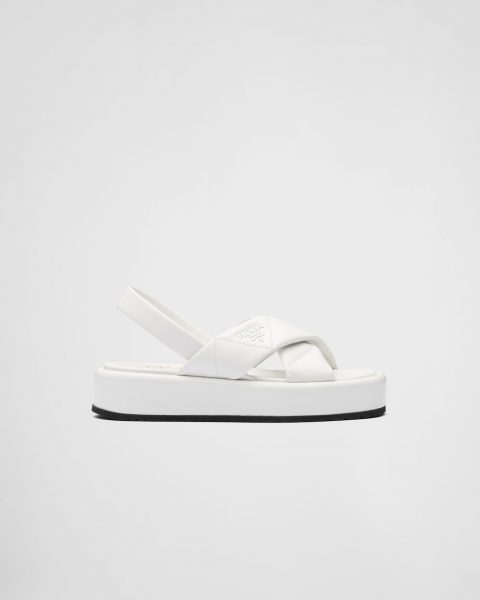 Сандали Prada Fussbett Белые F