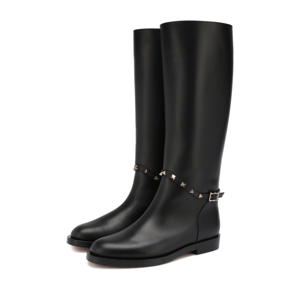 Сапоги Valentino Garavani Rockstud Черные F