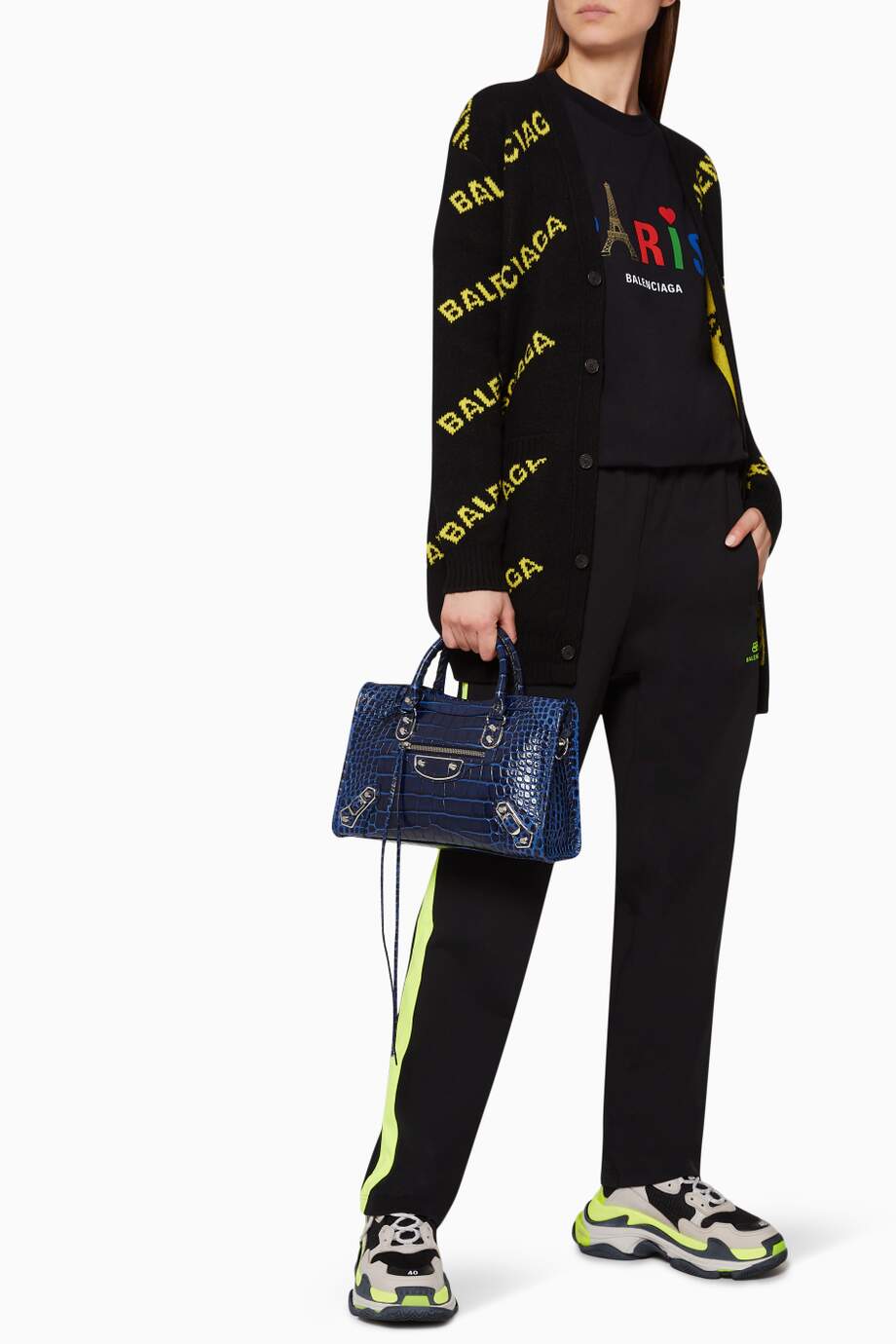 Сумка Balenciaga Metallic Edge Синяя N
