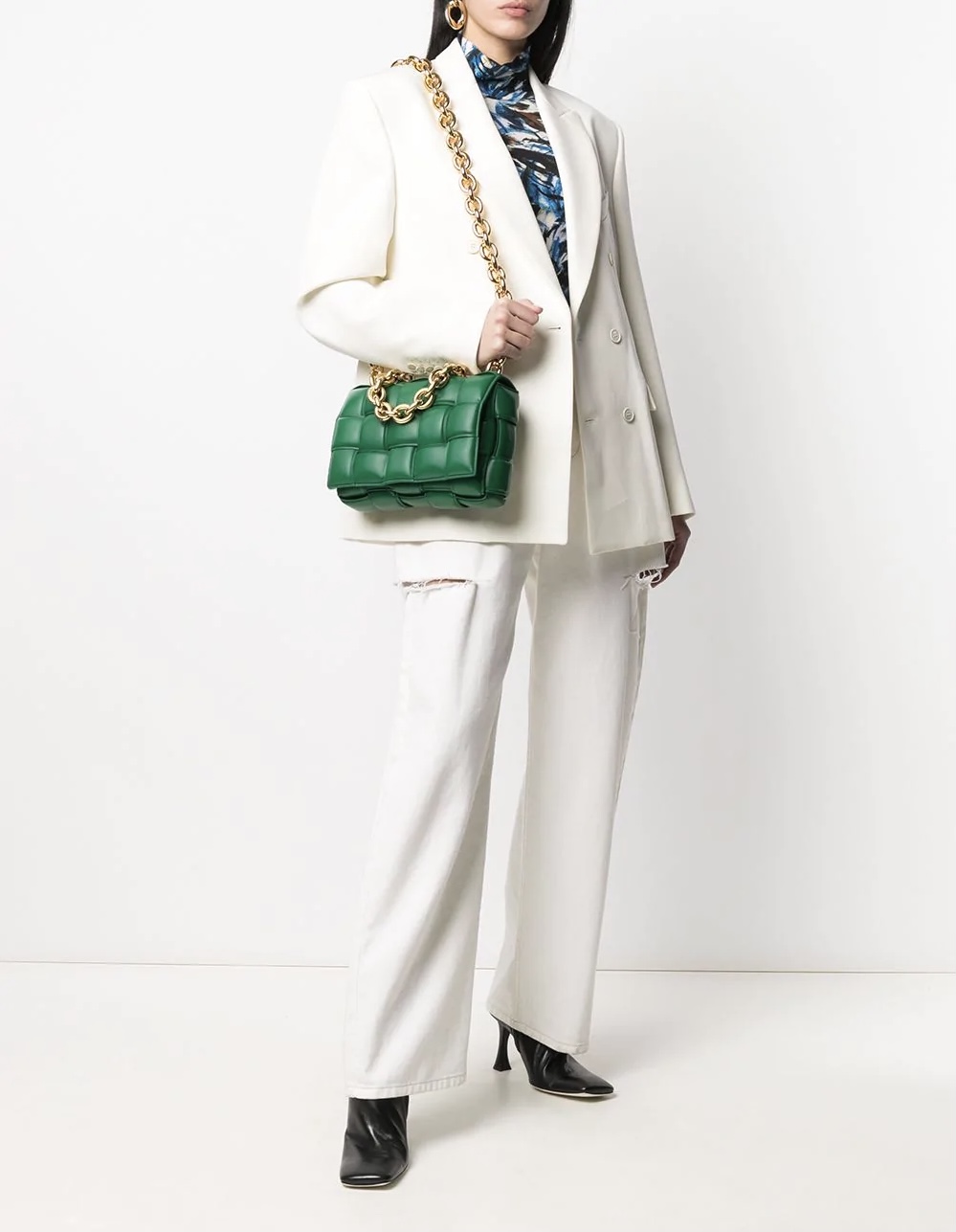 Сумка Bottega Veneta Chain Cassette Зеленая N