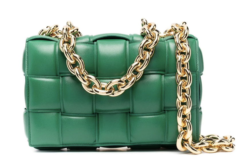 Сумка Bottega Veneta Chain Cassette Зеленая N