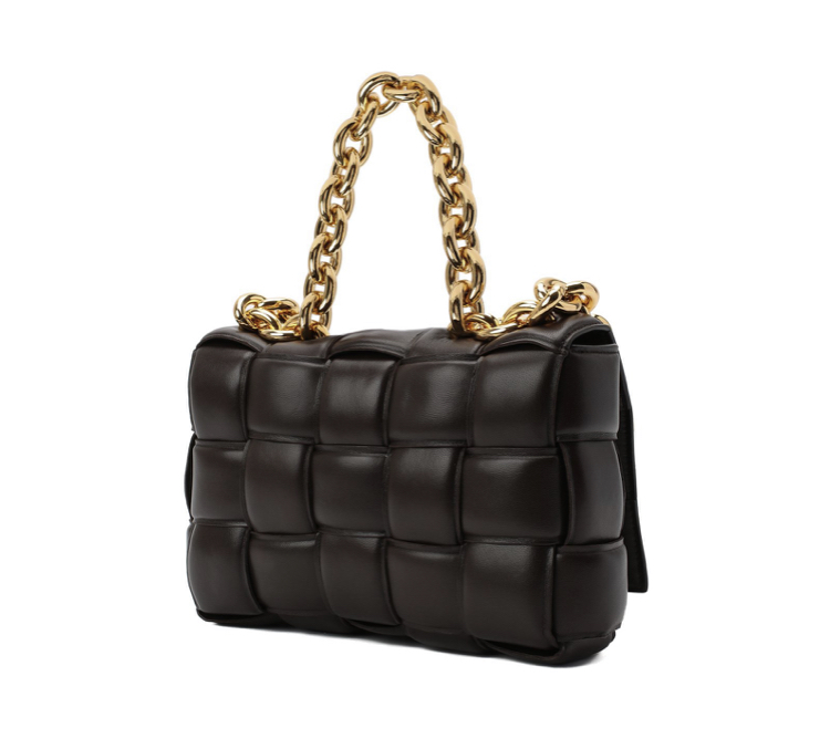 Сумка Bottega Veneta Chain Cassette Темно коричневая N
