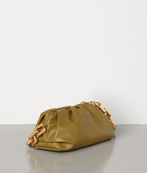 Сумка Bottega Veneta The Chain Pouch Коричнево бежевая N