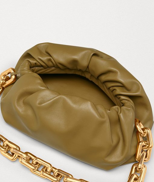 Сумка Bottega Veneta The Chain Pouch Коричнево бежевая N