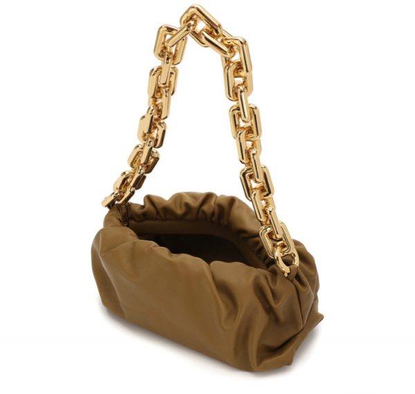 Сумка Bottega Veneta The Chain Pouch Коричнево бежевая N