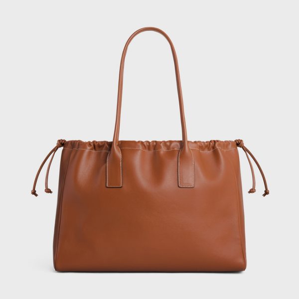 Сумка Celine Cabas Drawstring Cuir Triomphe Коричневая N