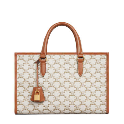 Сумка Celine Mini Horizontal Cabas In Triomphe Canvas Белая N