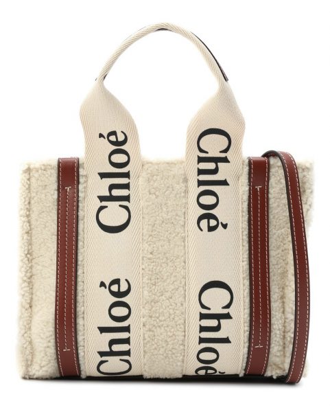 Сумка Chloe Woody Mini Бежевая N