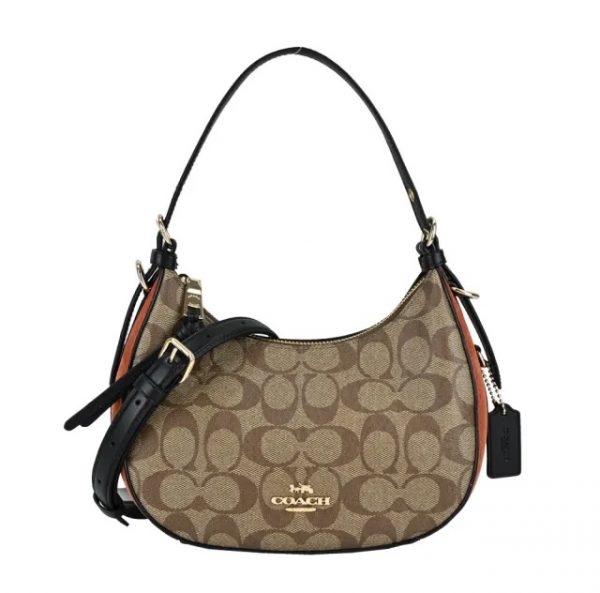 Сумка Coach Kleo Carrier Logo Бежевая N