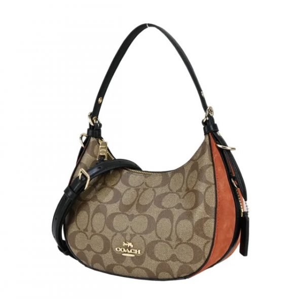 Сумка Coach Kleo Carrier Logo Бежевая N