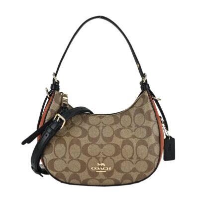 Сумка Coach Kleo Carrier Logo Бежевая N