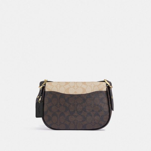 Сумка Coach Macie Saddle Темно коричневая N