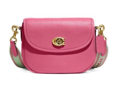 Сумка Coach Willow Saddle Розовая N