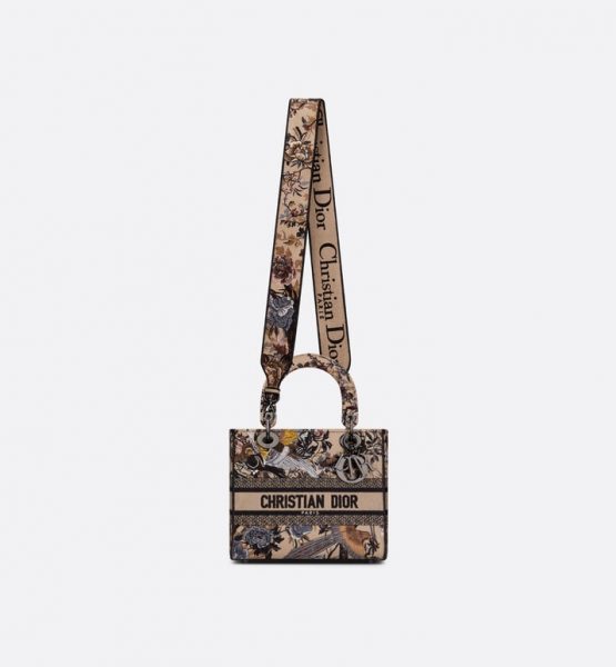 Сумка Dior Lady D lite Бежевая N