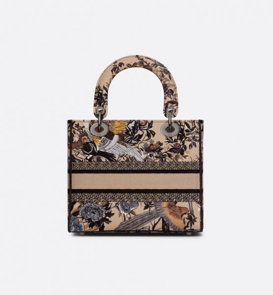 Сумка Dior Lady D lite Бежевая N