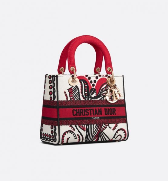 Сумка Dior Lady D lite Красная N