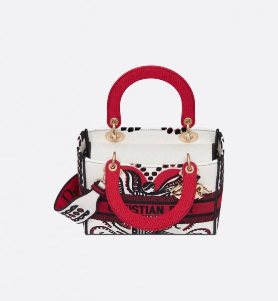 Сумка Dior Lady D lite Красная N