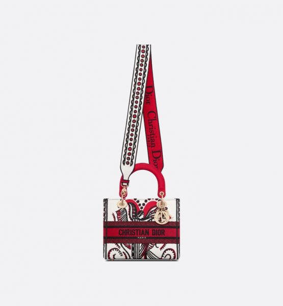 Сумка Dior Lady D lite Красная N
