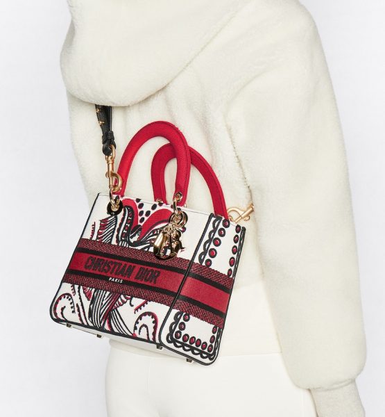 Сумка Dior Lady D lite Красная N