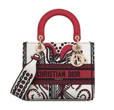 Сумка Dior Lady D lite Красная N