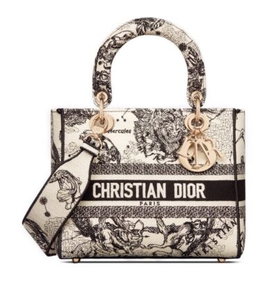 Сумка Dior Lady D lite Кремовая N