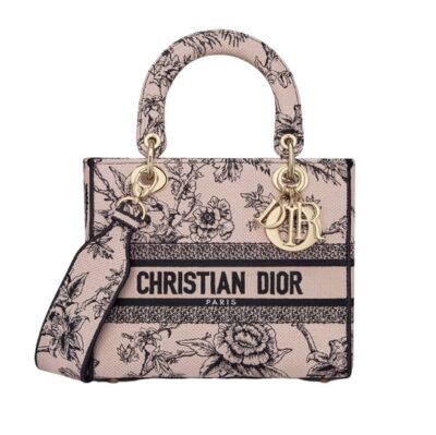 Сумка Dior Lady D lite Светло розовая N