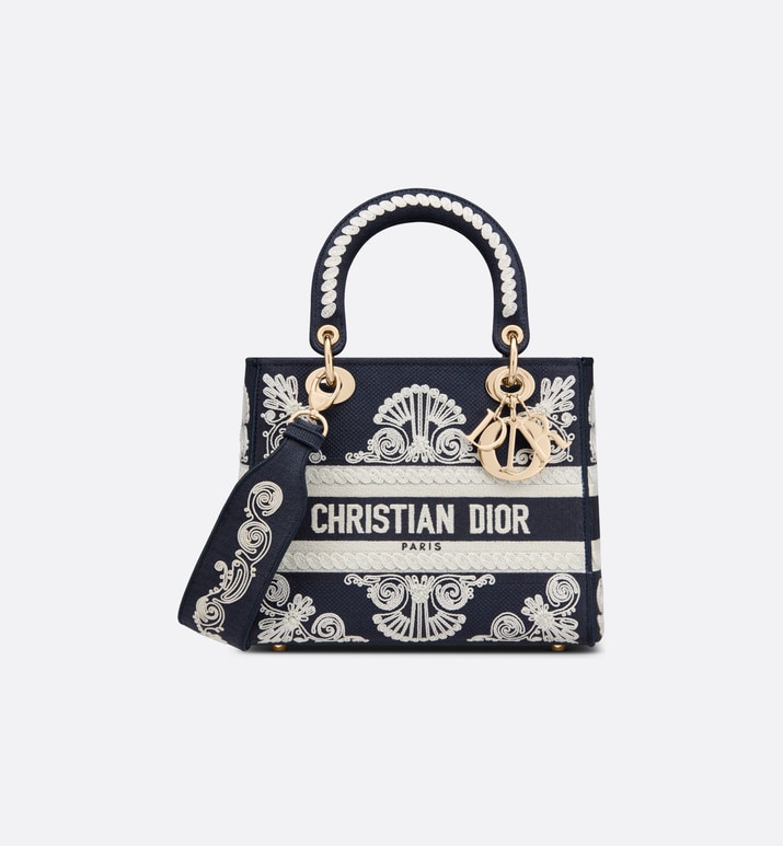 Сумка Dior Lady D lite Темно синяя N