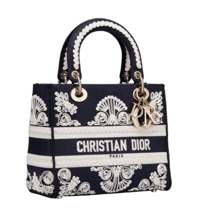 Сумка Dior Lady D lite Темно синяя N